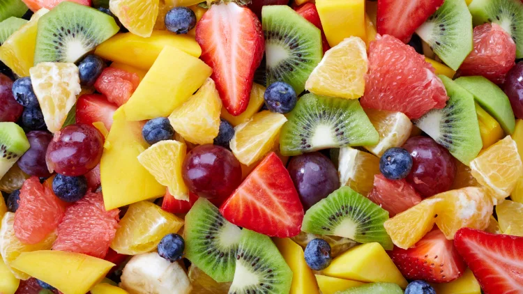 Fresh fruits background βελτίωση της ποιότητας των φρούτων